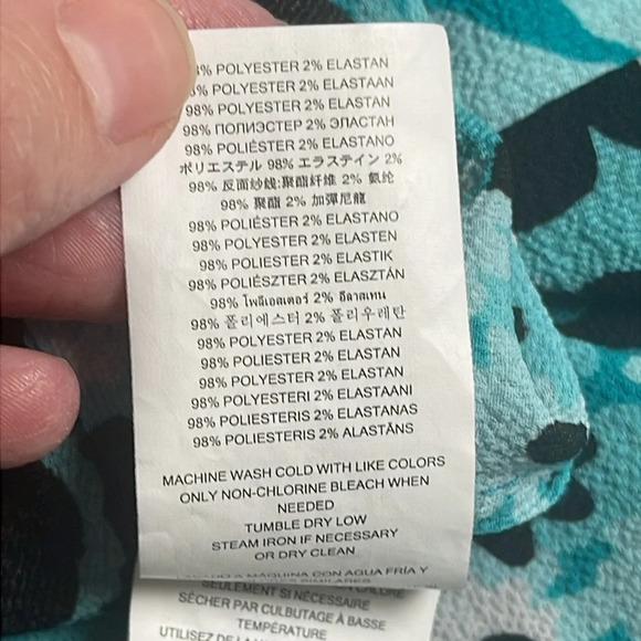 Michael Kors Side Tie Blue Floral Blouse Size XS - Picture 5 of 5